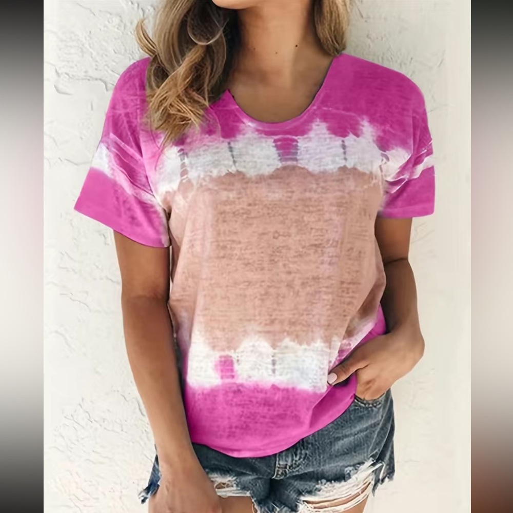 TYE DYE PINK SHORT SLEVE TEE